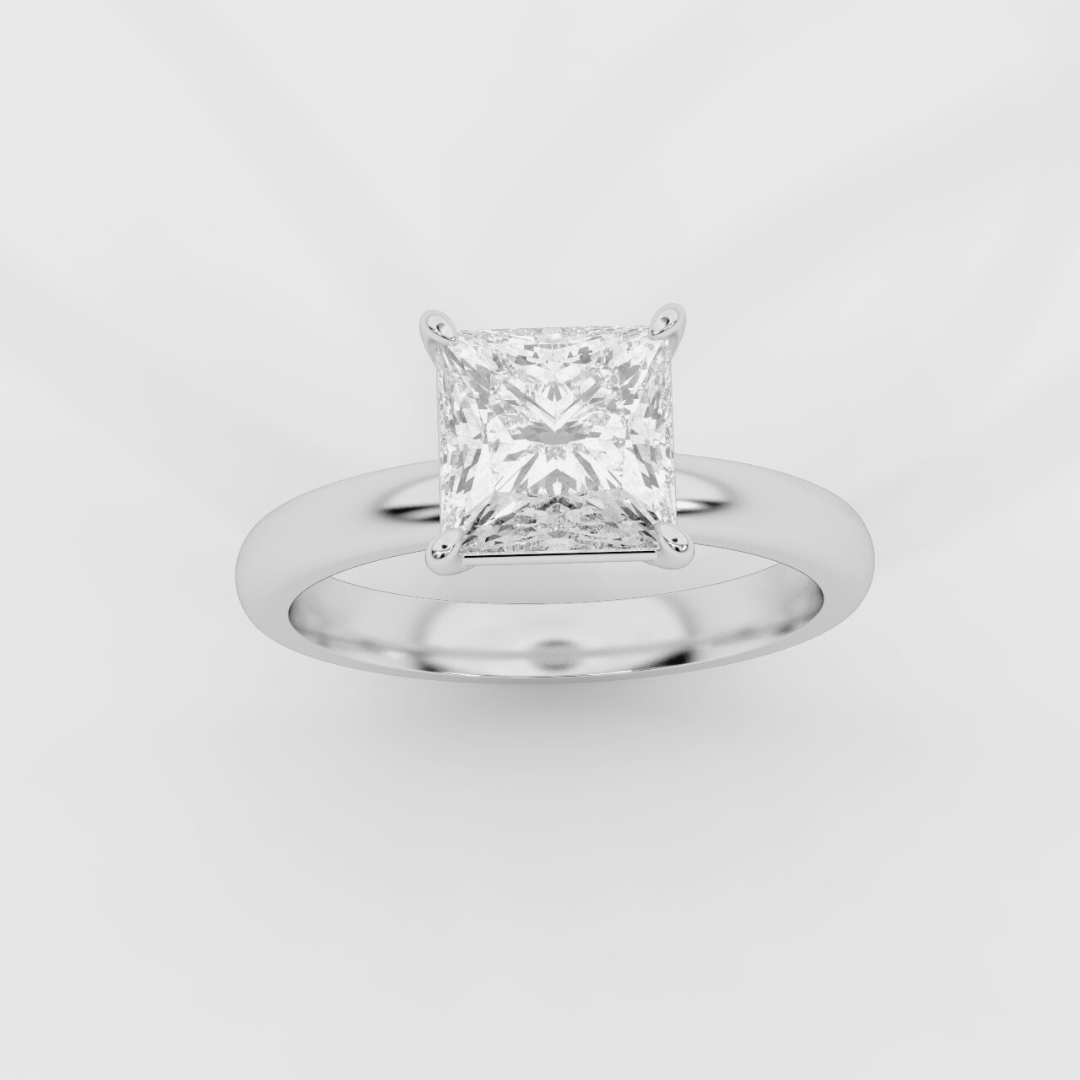 Solitaire Princess Ring