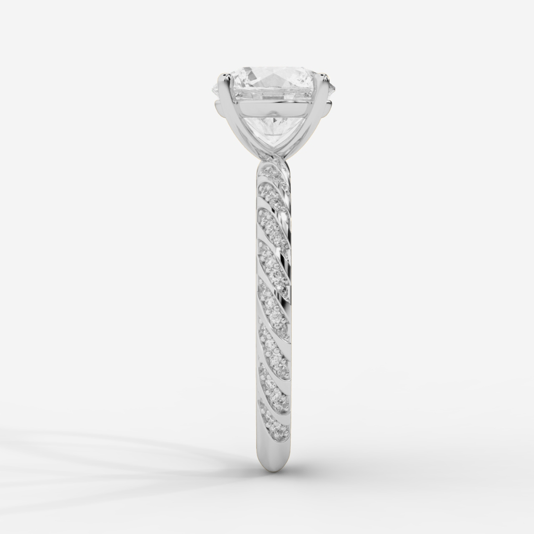 Twisted Pave Band Ring