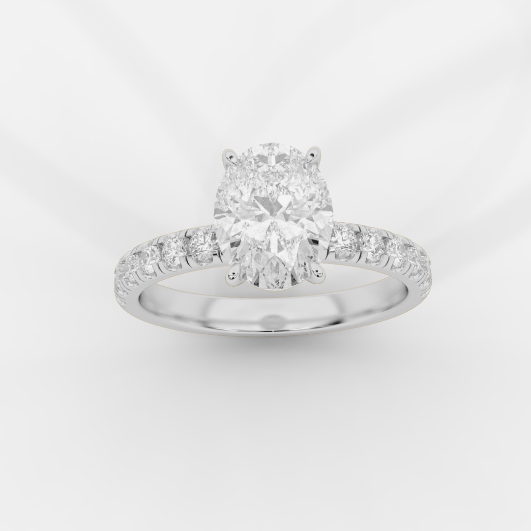 Oval with Pave Ring