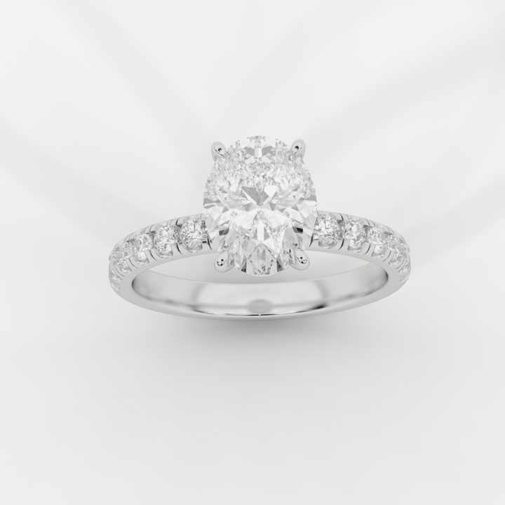 Oval with Pave Ring