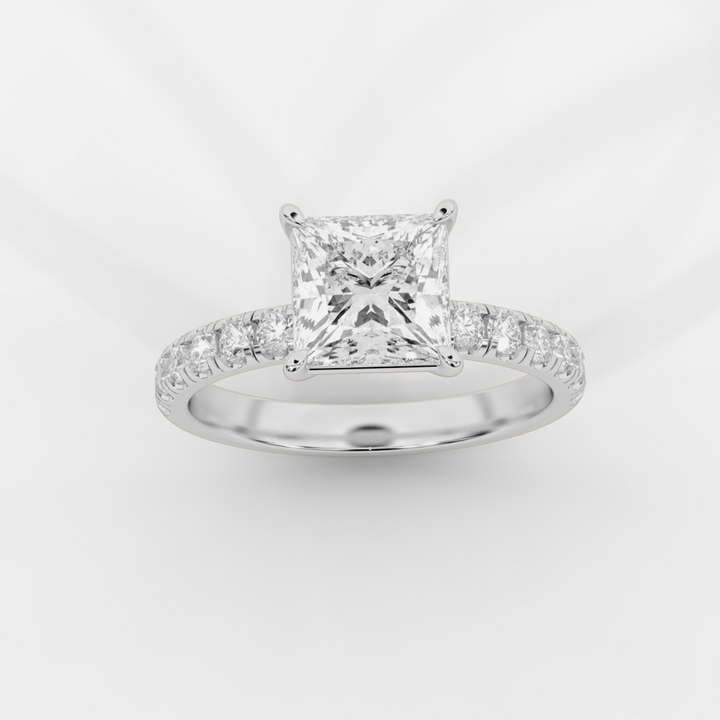 Princess with Pave Ring