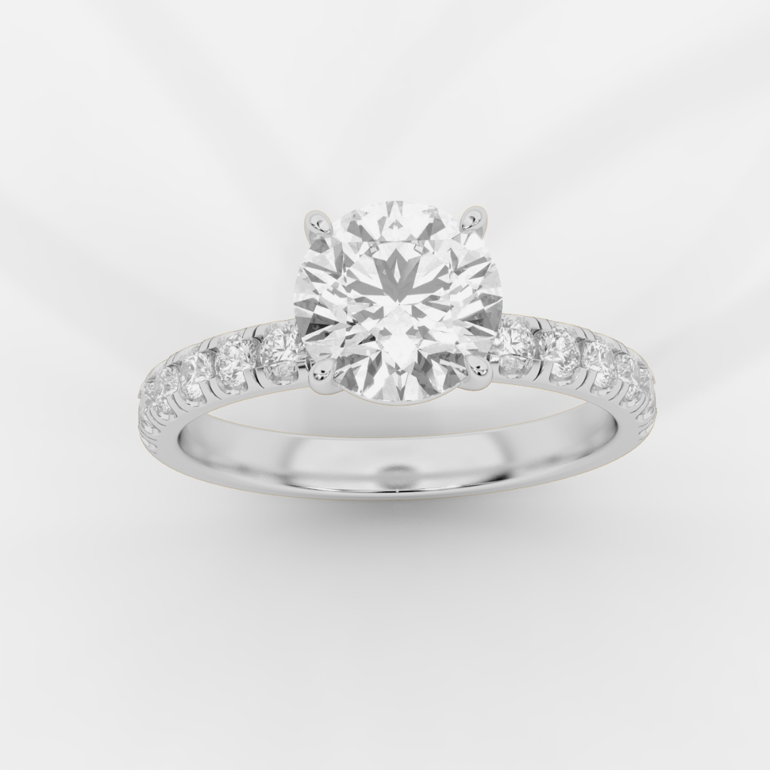 Round with Pave Ring