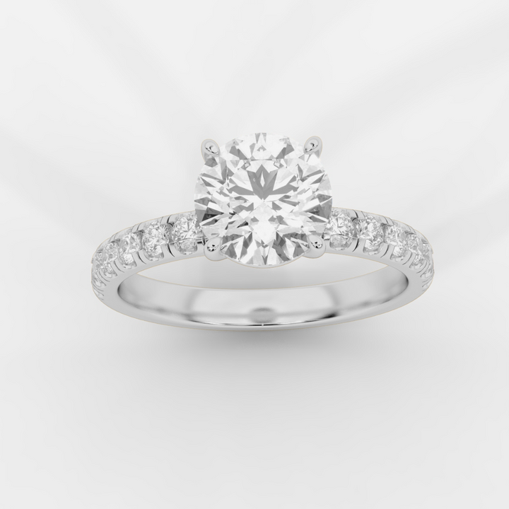 Round with Pave Ring