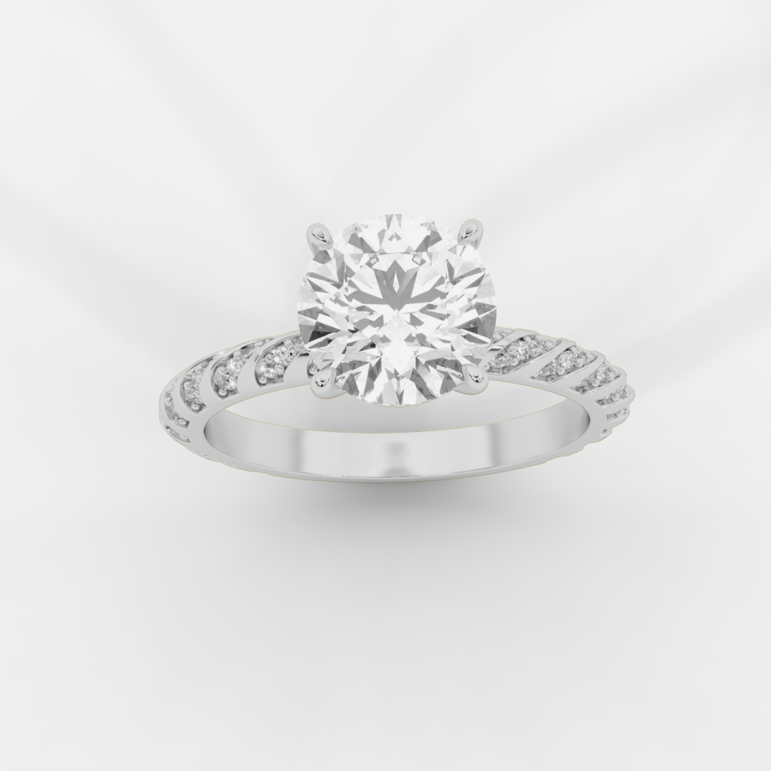 Twisted Pave Band Ring