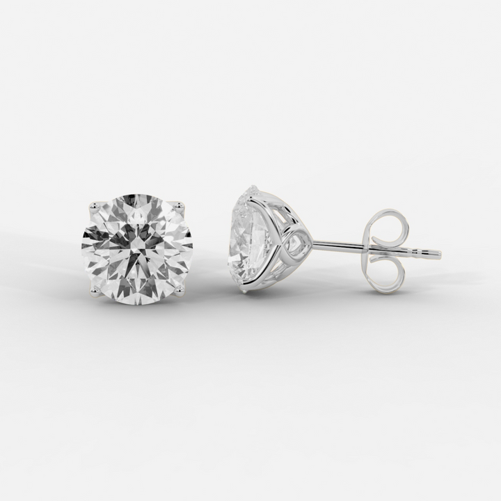 Round Cut Tulip Basket Studs