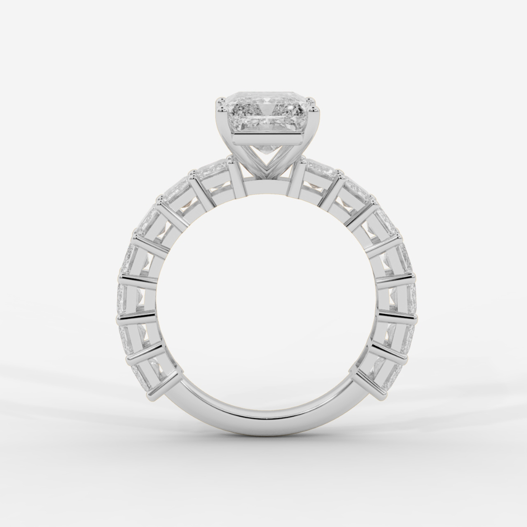 Radiant Cut with Emerald Eternity Ring