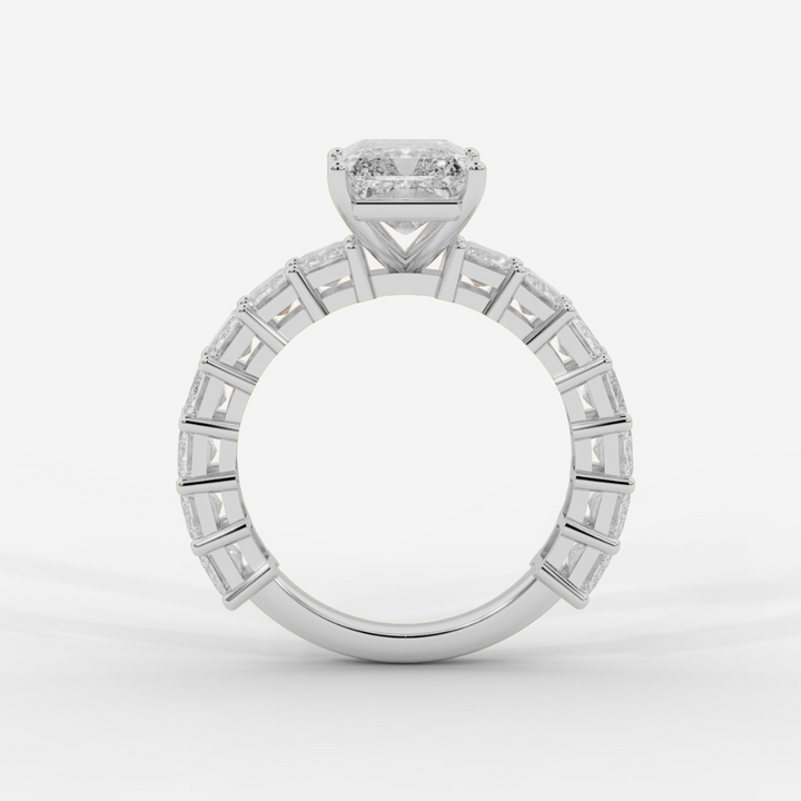 Radiant Cut with Emerald Eternity Ring