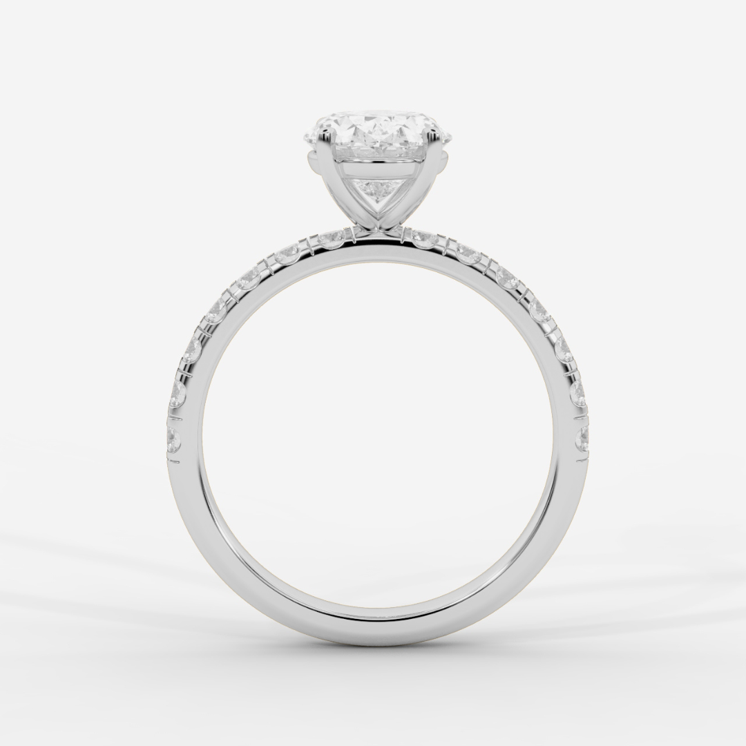 Oval with Pave Ring