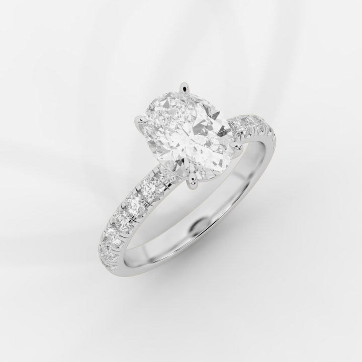 Oval with Pave Ring