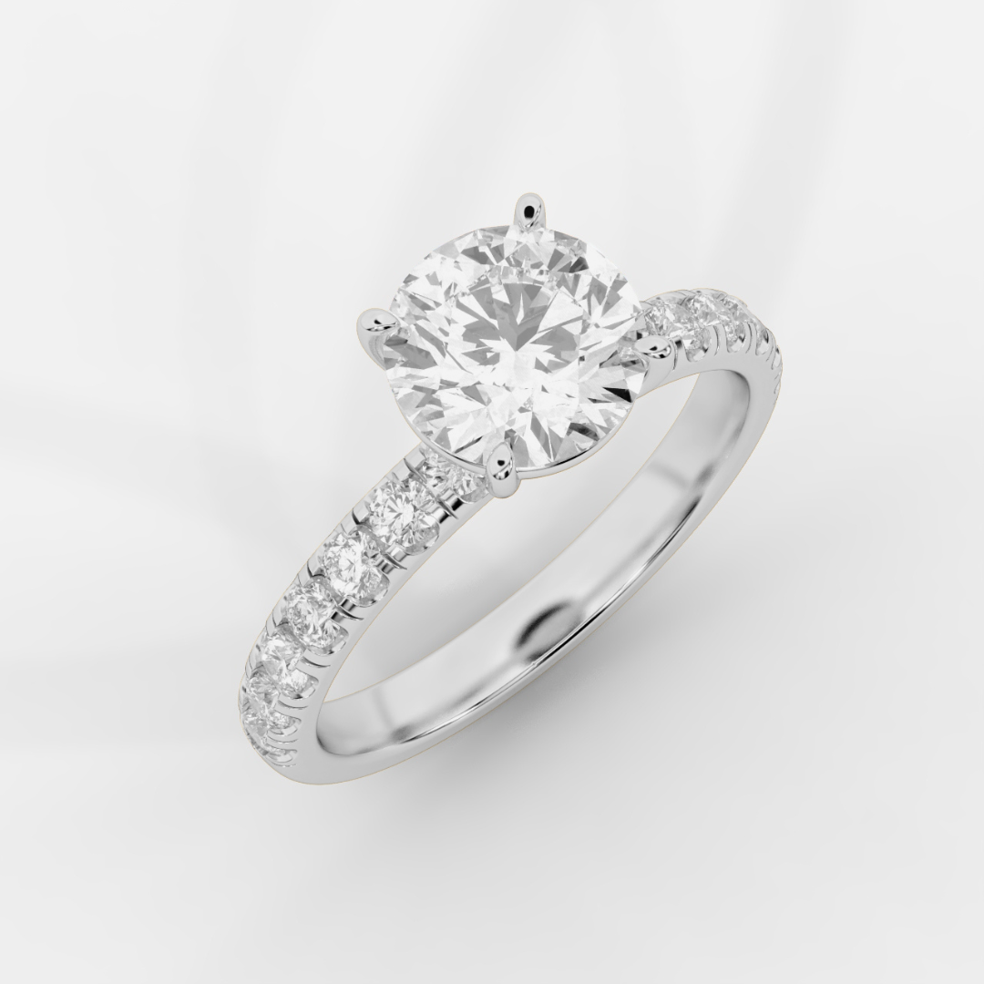 Round with Pave Ring