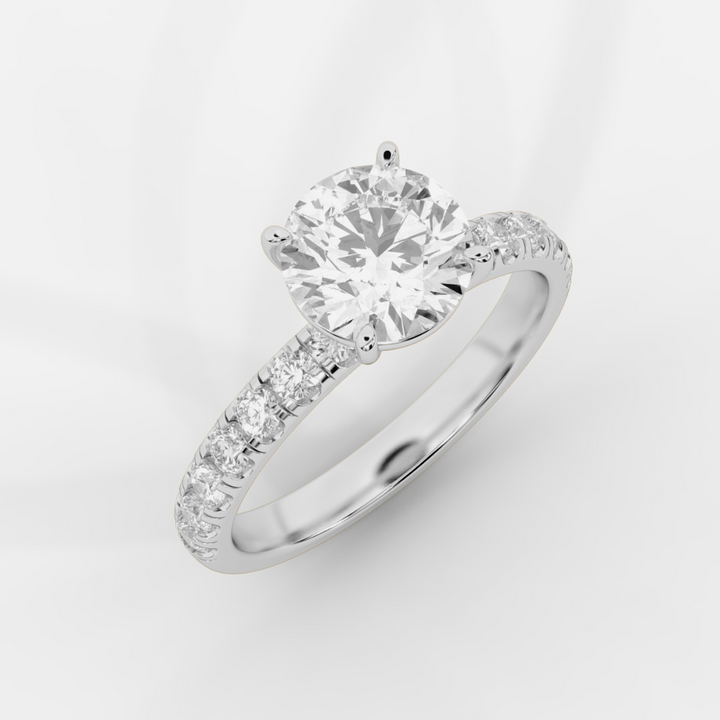 Round with Pave Ring