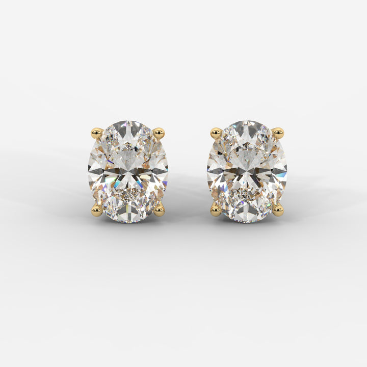 Oval Cut Basket Studs