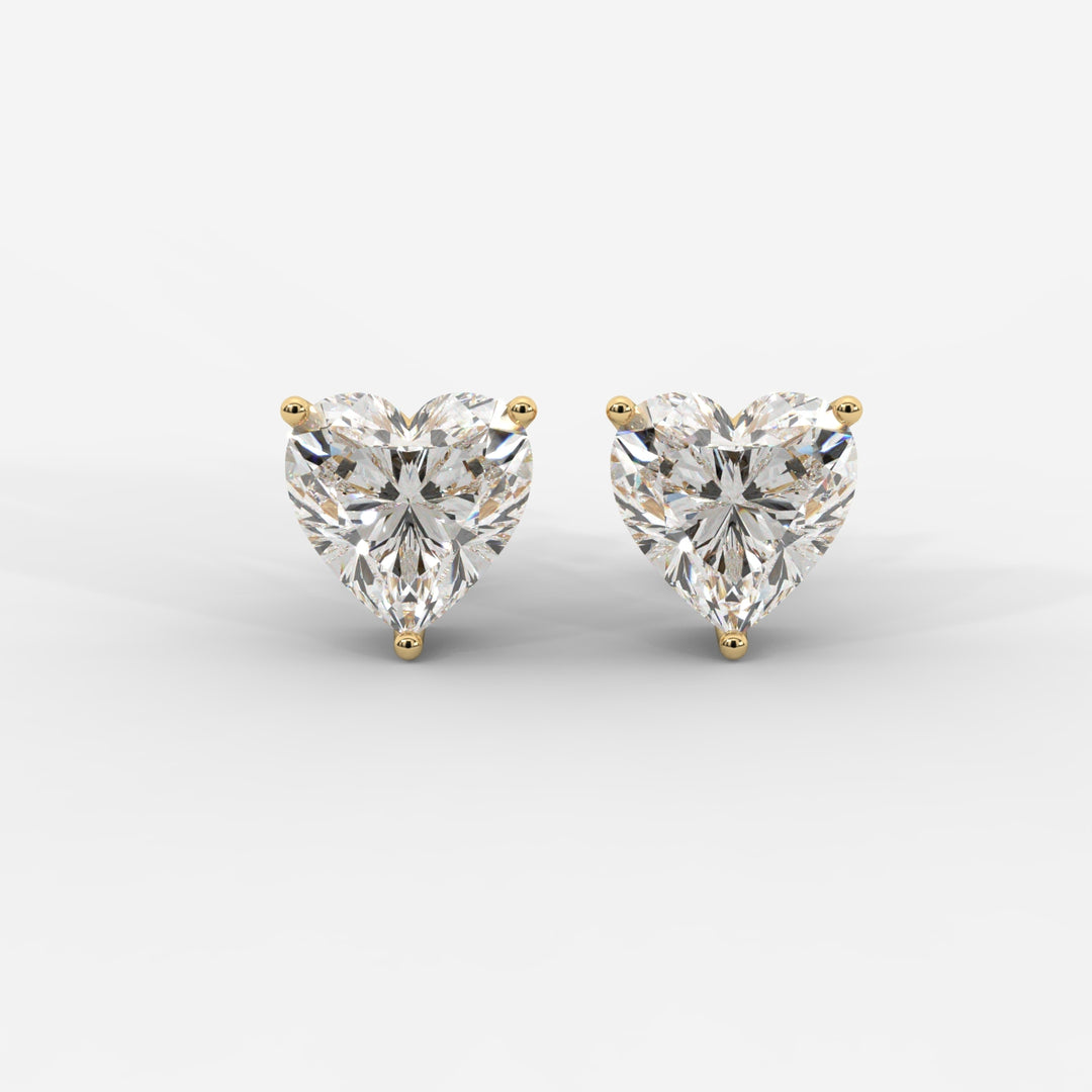 Heart Cut Basket Studs