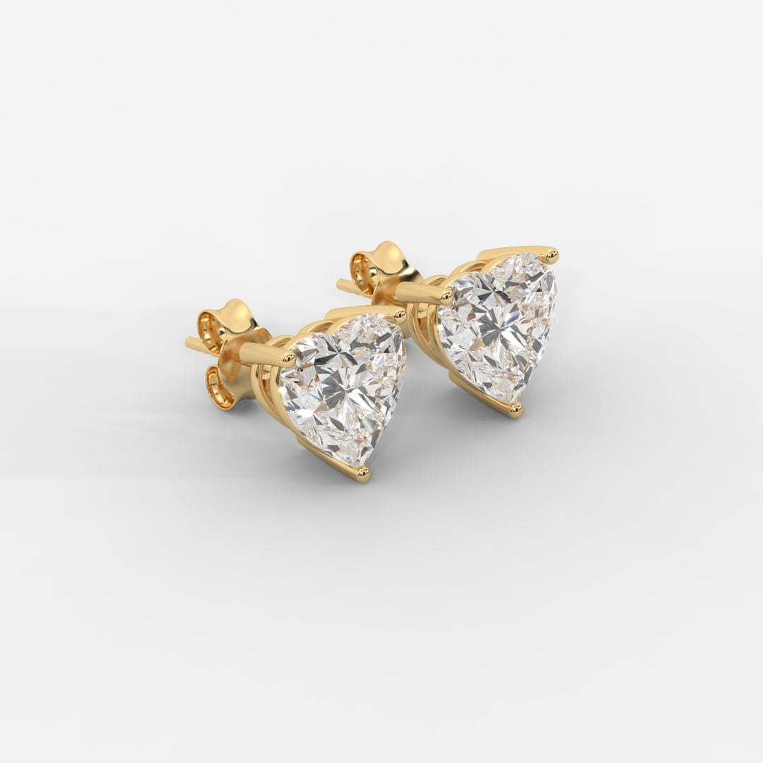 Heart Cut Basket Studs