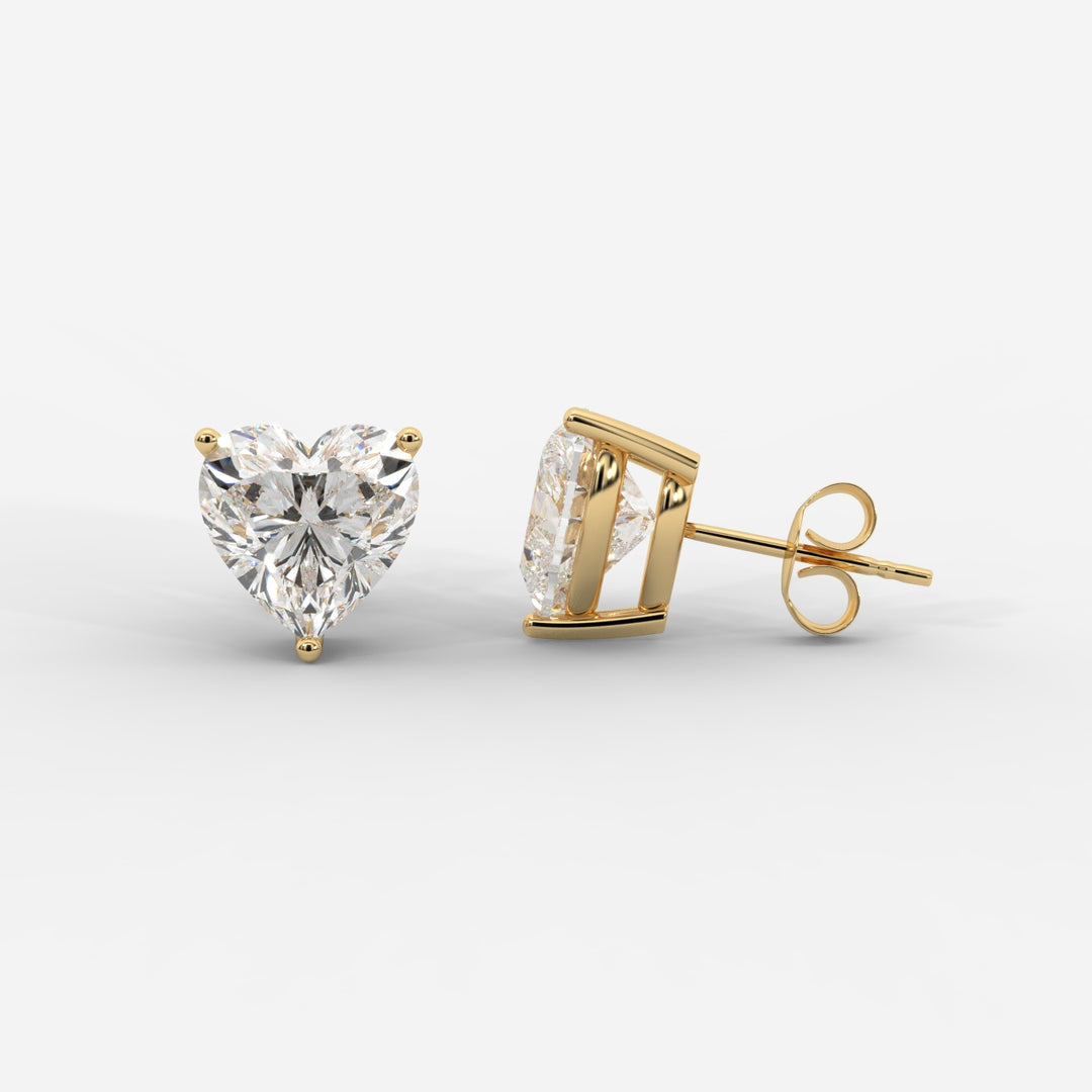 Heart Cut Basket Studs