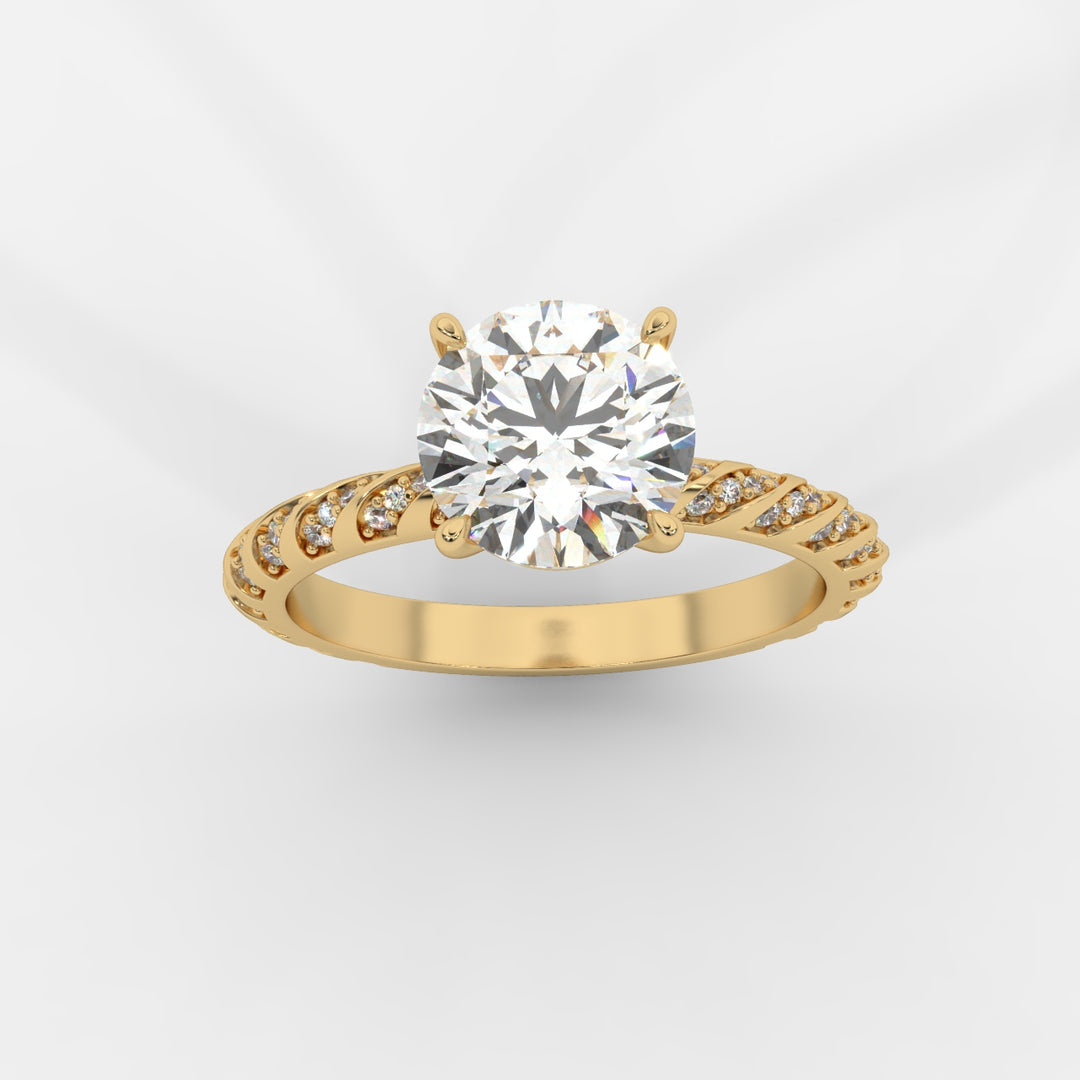 Twisted Pave Band Ring
