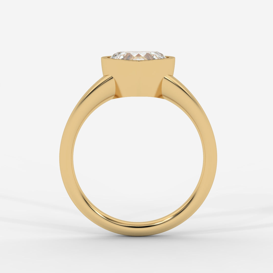 Heart cut in Bezel with Bold Band Ring