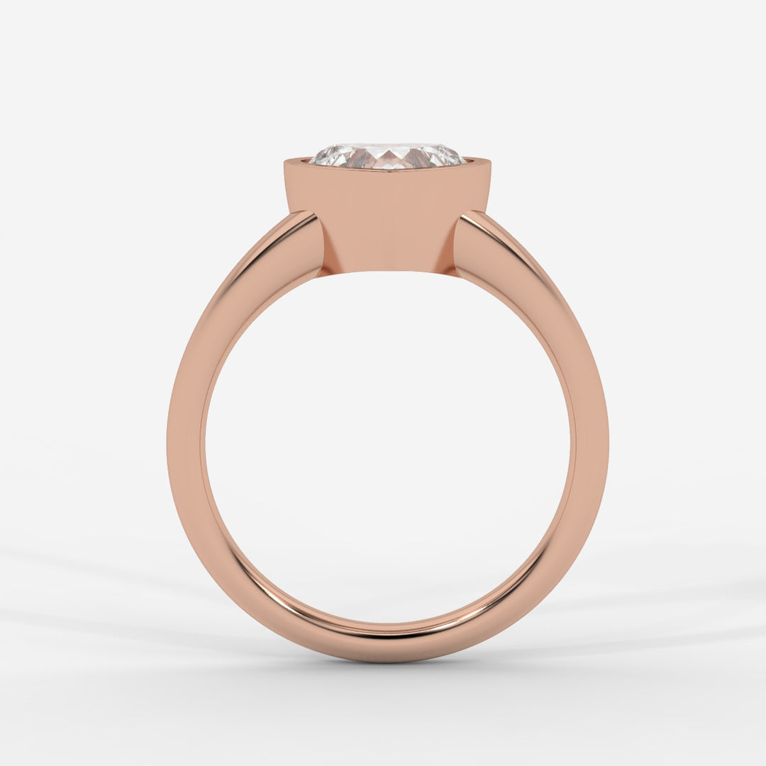 Heart cut in Bezel with Bold Band Ring