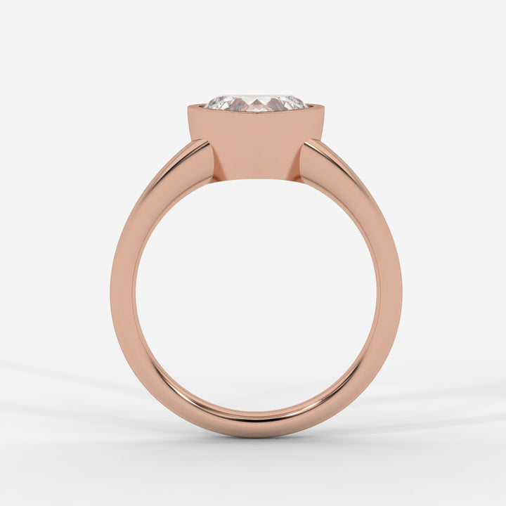 Heart cut in Bezel with Bold Band Ring