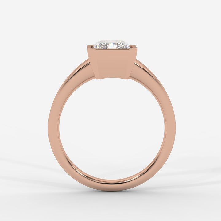 Radiant cut in Bezel with Bold Band Ring