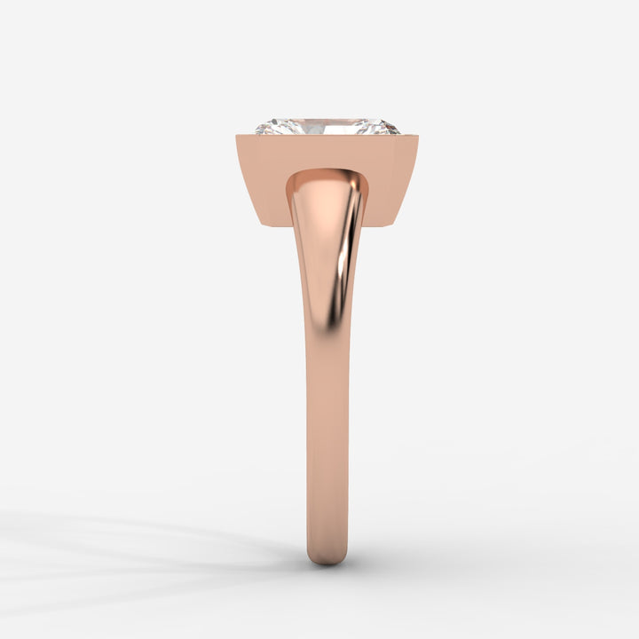 Radiant cut in Bezel with Bold Band Ring