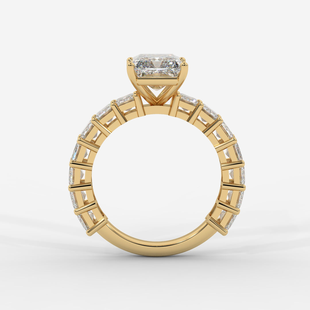 Radiant Cut with Emerald Eternity Ring