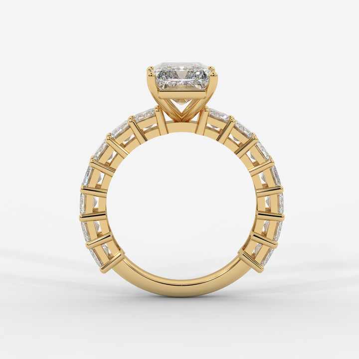 Radiant Cut with Emerald Eternity Ring