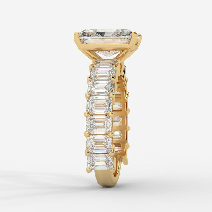Radiant Cut with Emerald Eternity Ring