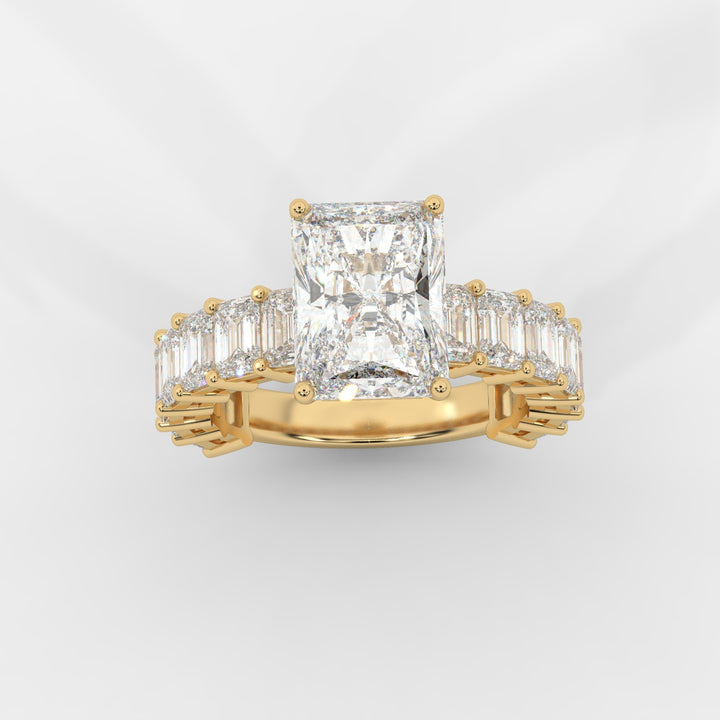 Radiant Cut with Emerald Eternity Ring