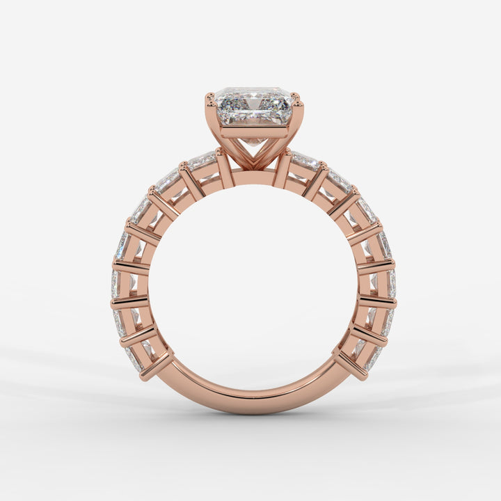 Radiant Cut with Emerald Eternity Ring