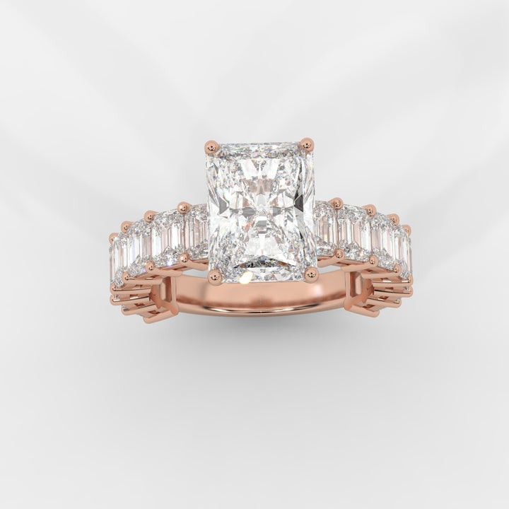 Radiant Cut with Emerald Eternity Ring