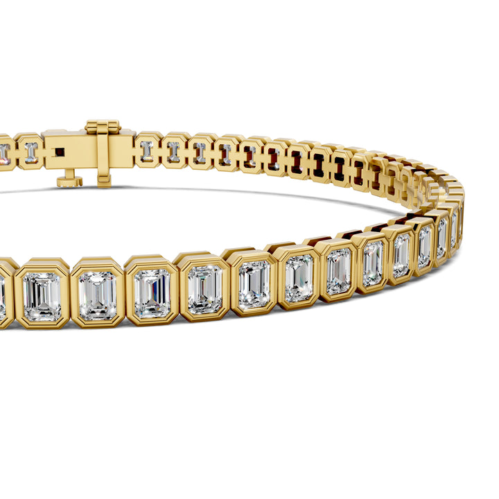 Emerald Bezel Tennis Bracelet (6 TCW)