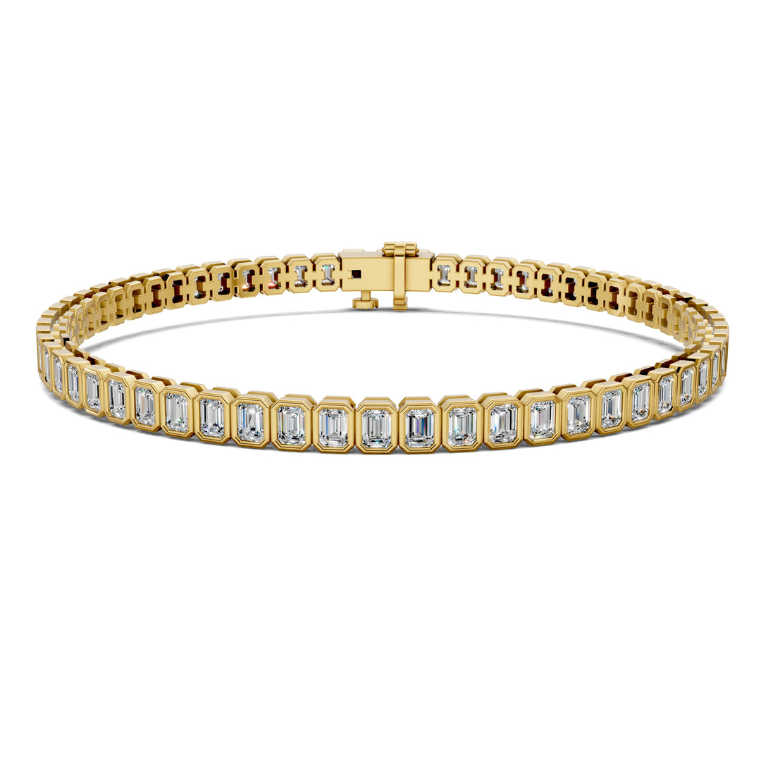 Emerald Bezel Tennis Bracelet (6 TCW)