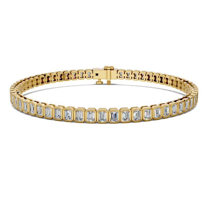 Emerald Bezel Tennis Bracelet (6 TCW)