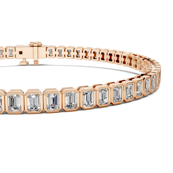 Emerald Bezel Tennis Bracelet (6 TCW)