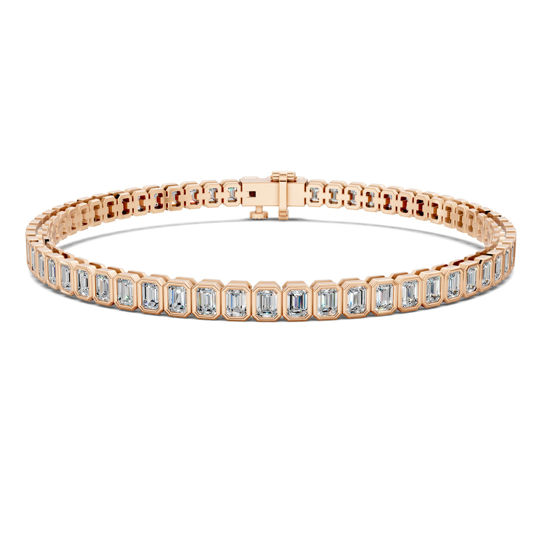 Emerald Bezel Tennis Bracelet (6 TCW)