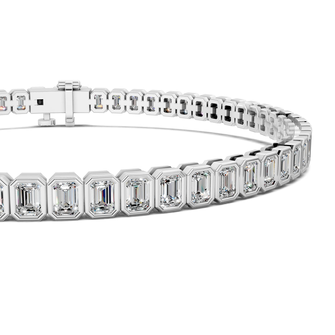 Emerald Bezel Tennis Bracelet (6 TCW)