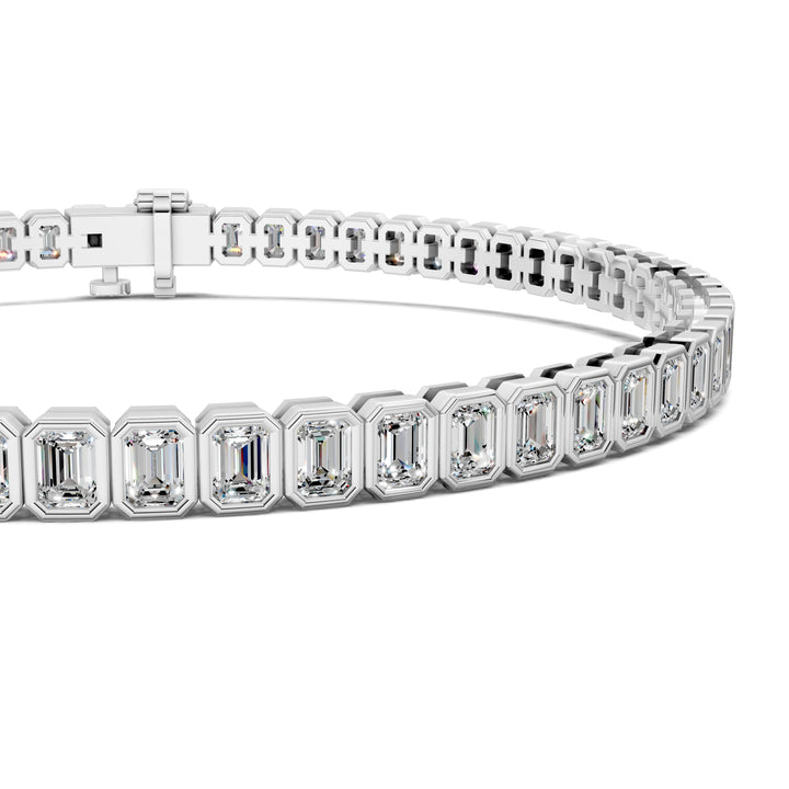 Emerald Bezel Tennis Bracelet (6 TCW)