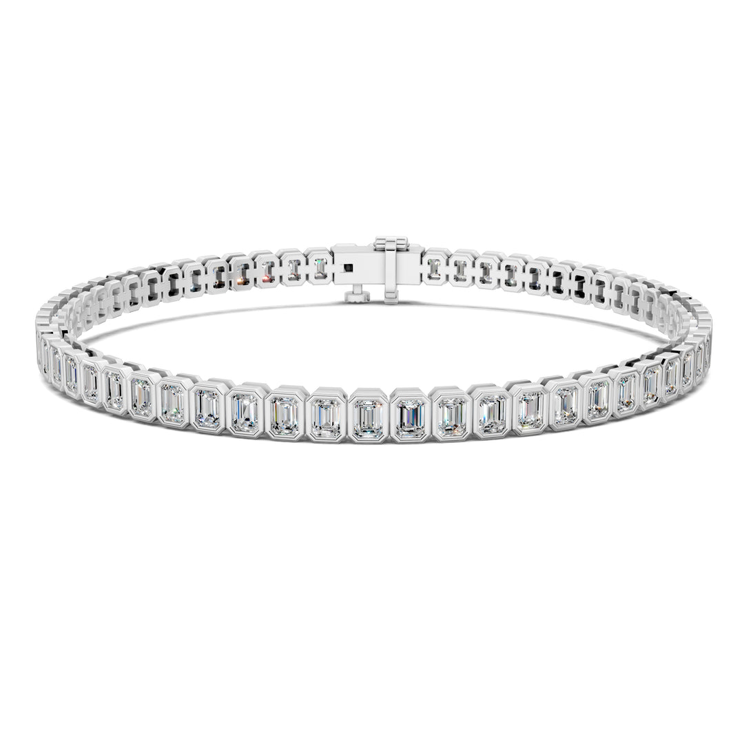 Emerald Bezel Tennis Bracelet (6 TCW)