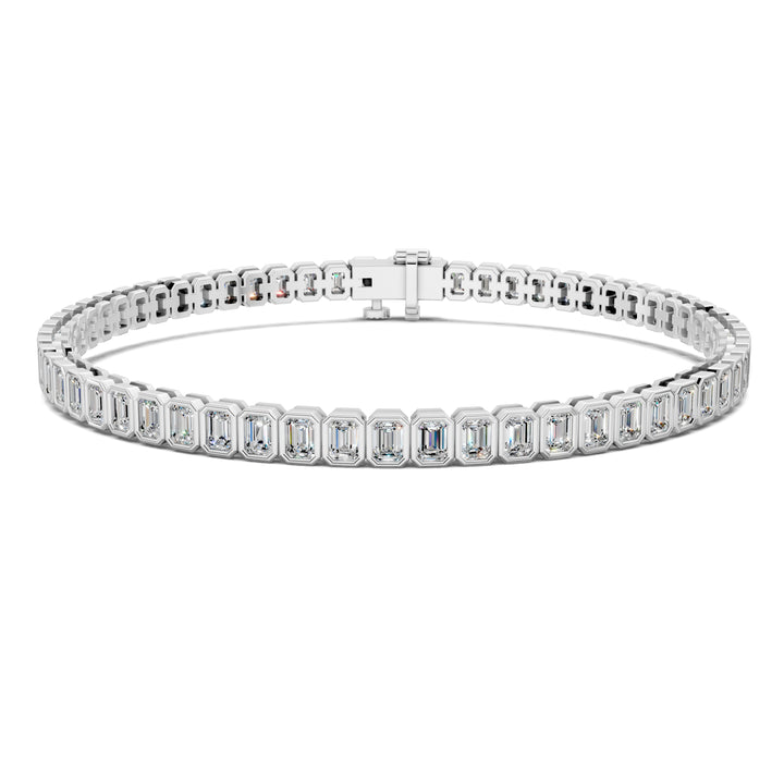 Emerald Bezel Tennis Bracelet (6 TCW)