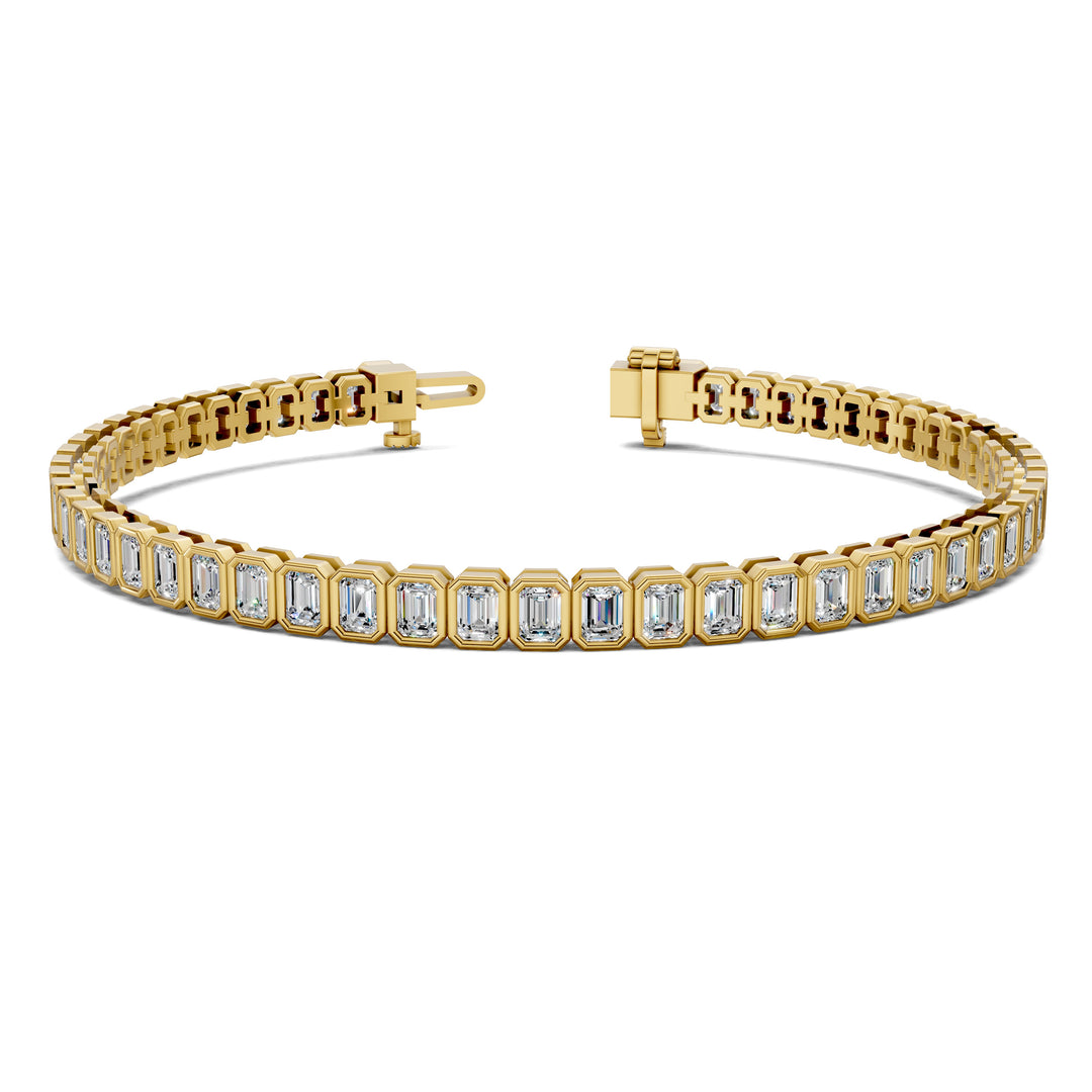 Emerald Bezel Tennis Bracelet (6 TCW)