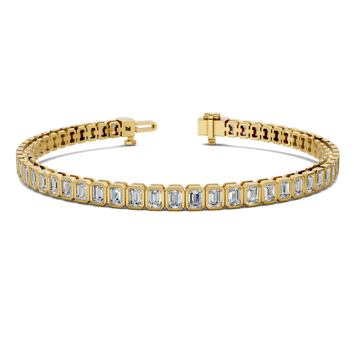 Emerald Bezel Tennis Bracelet (6 TCW)