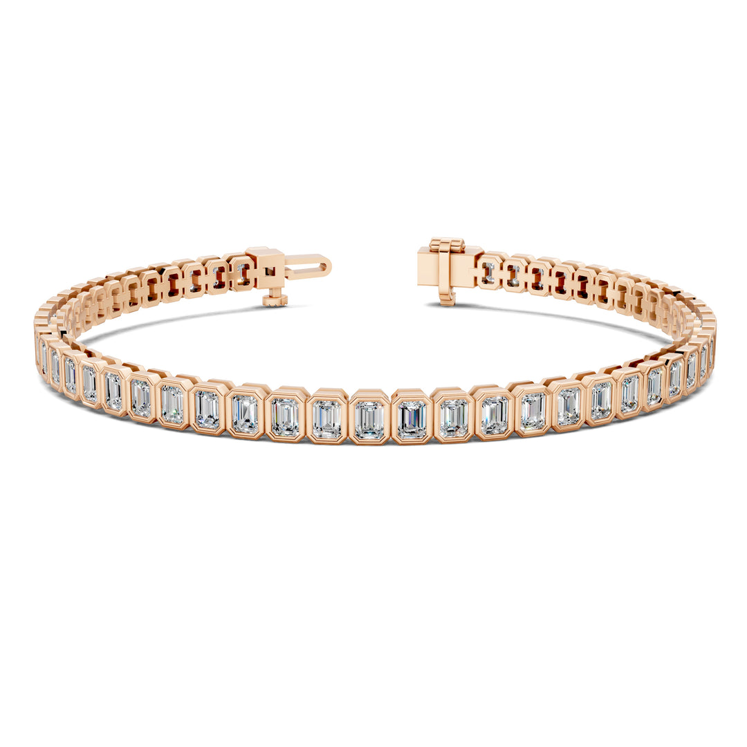 Emerald Bezel Tennis Bracelet (6 TCW)