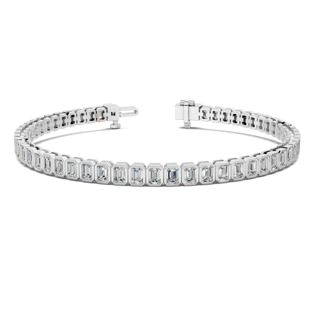 Emerald Bezel Tennis Bracelet (6 TCW)