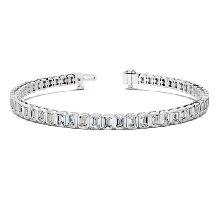 Emerald Bezel Tennis Bracelet (6 TCW)