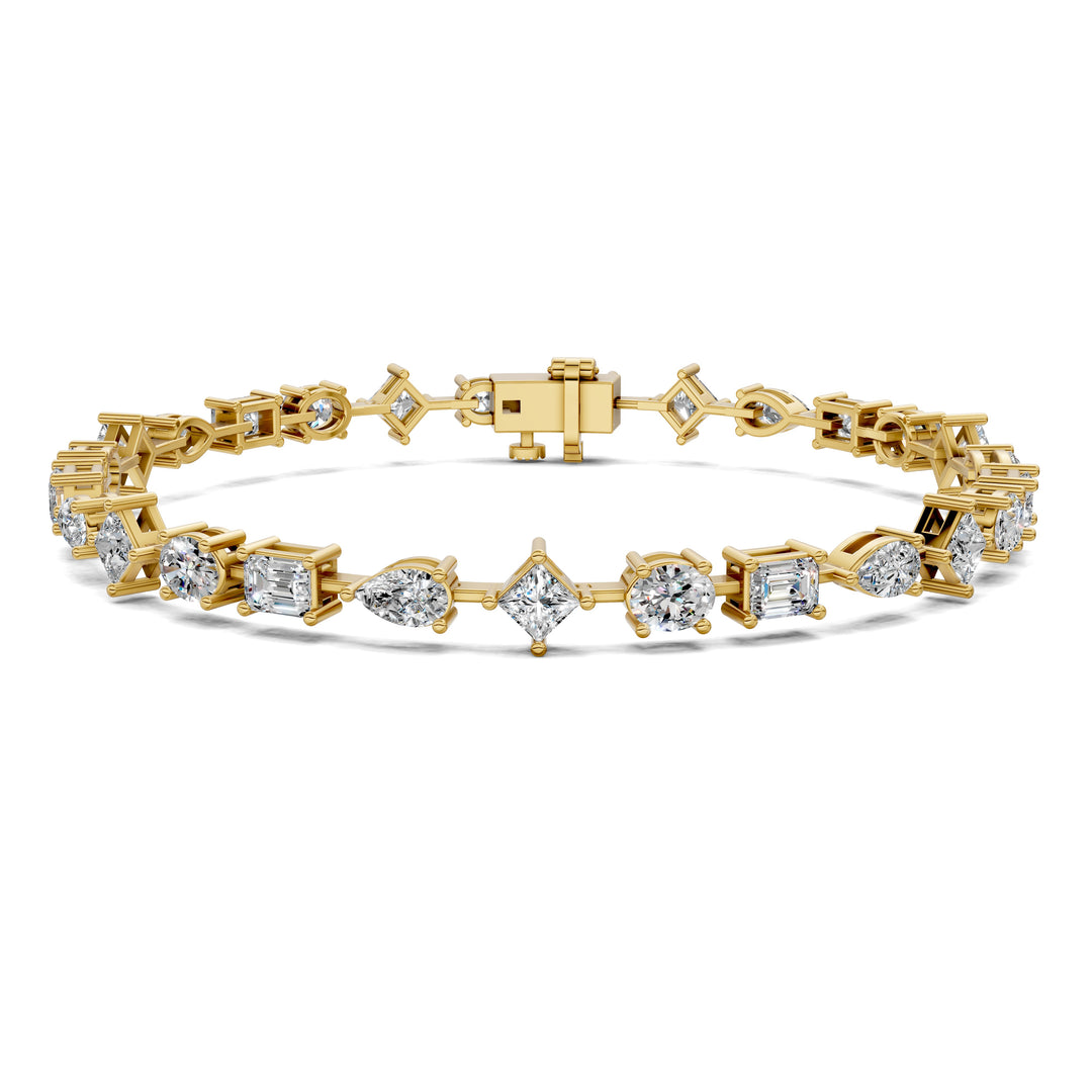 Mixed Fancy Shapes Link Bracelet (5.5 TCW)