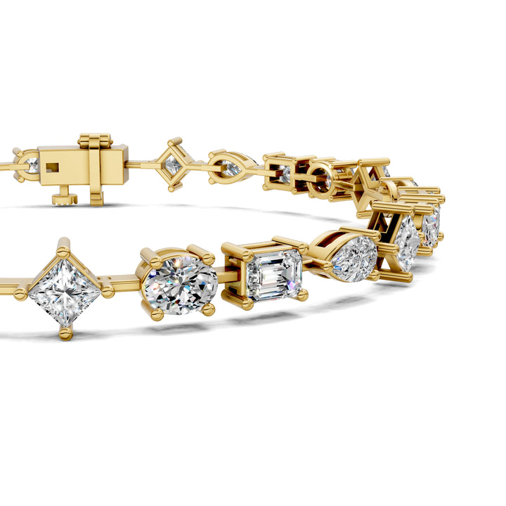 Mixed Fancy Shapes Link Bracelet (5.5 TCW)