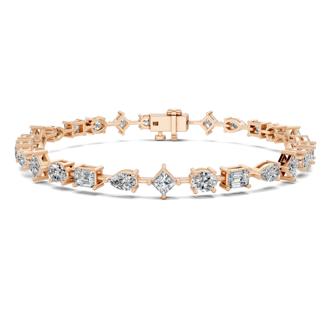 Mixed Fancy Shapes Link Bracelet (5.5 TCW)
