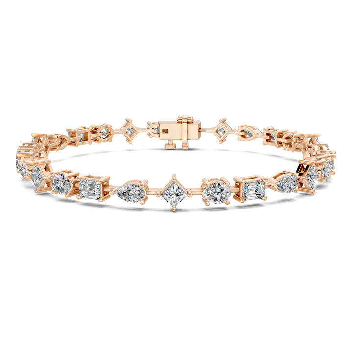 Mixed Fancy Shapes Link Bracelet (5.5 TCW)