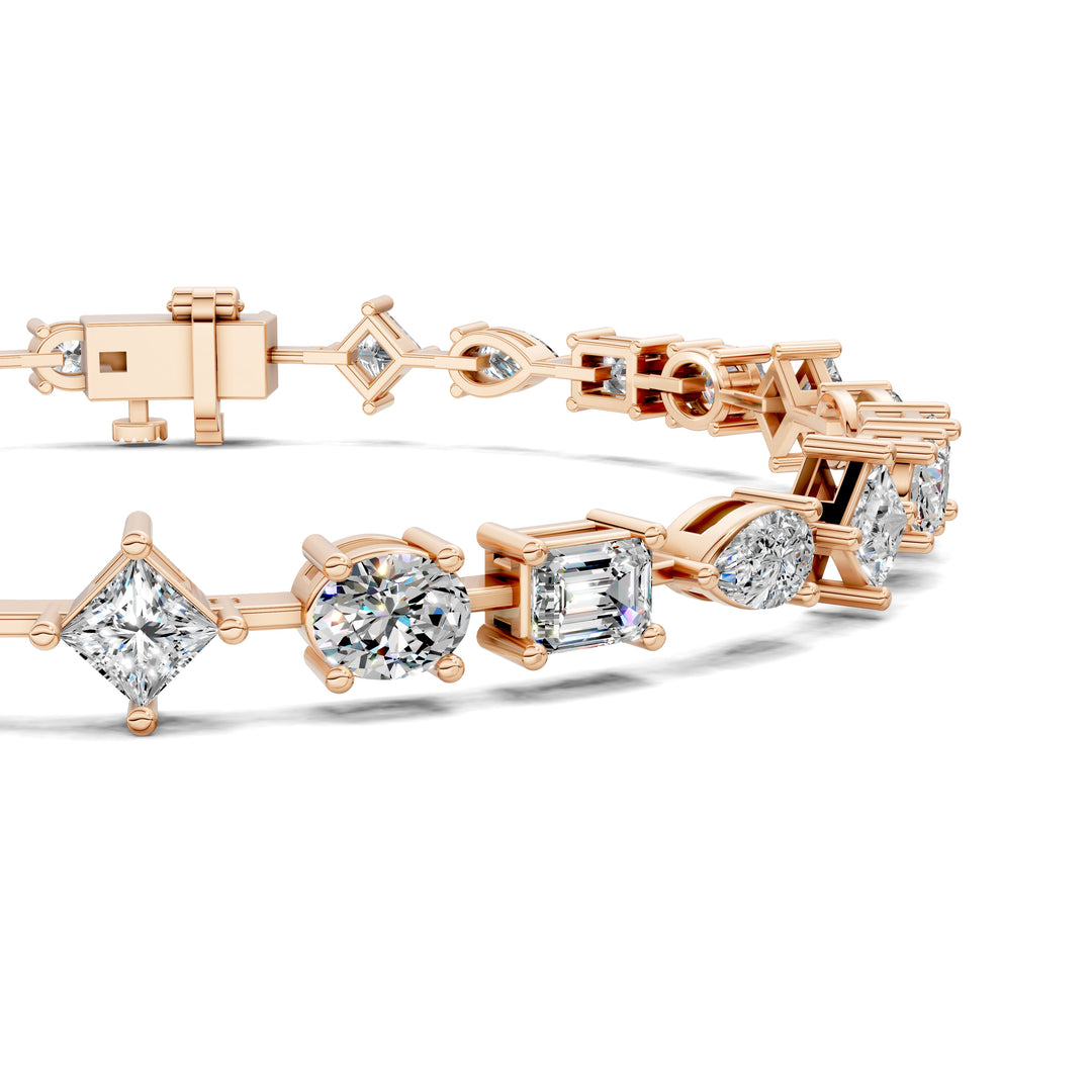 Mixed Fancy Shapes Link Bracelet (5.5 TCW)